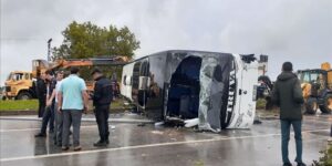 Çanakkale’de yaşanan otobüs kazası